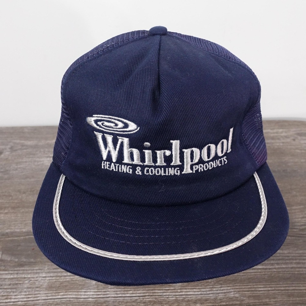 Vintage Whirlpool Hat‎ Cap Snap Back Trucker Mesh Advertising Mens HVAC